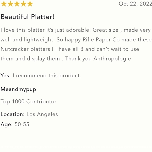 Anthropologie Rifle Paper Co Tree Platter - Picture 6 of 10